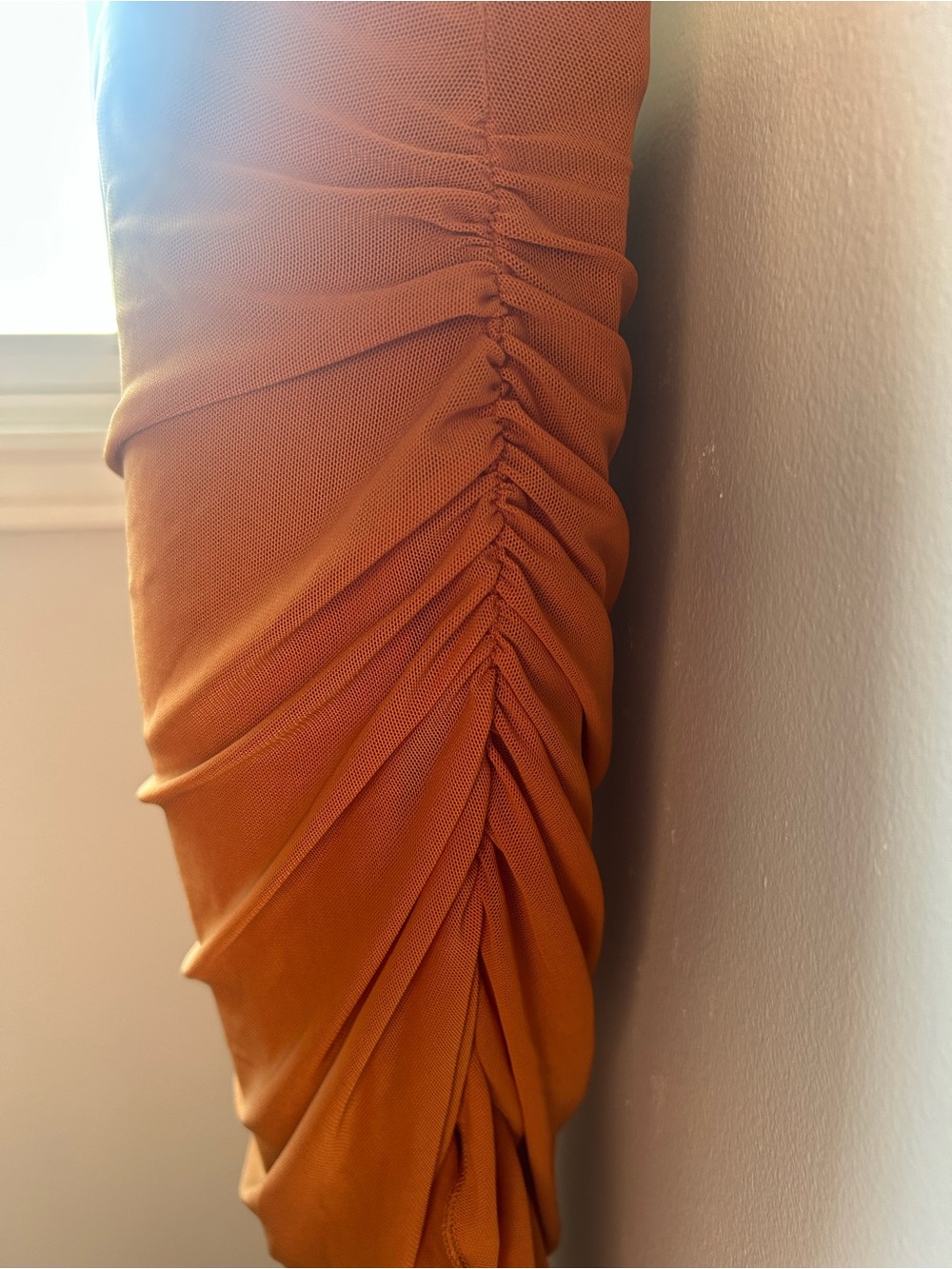 NWT Rust Asymmetrical Ruffle High-Low Skirt - Picture 3 of 7